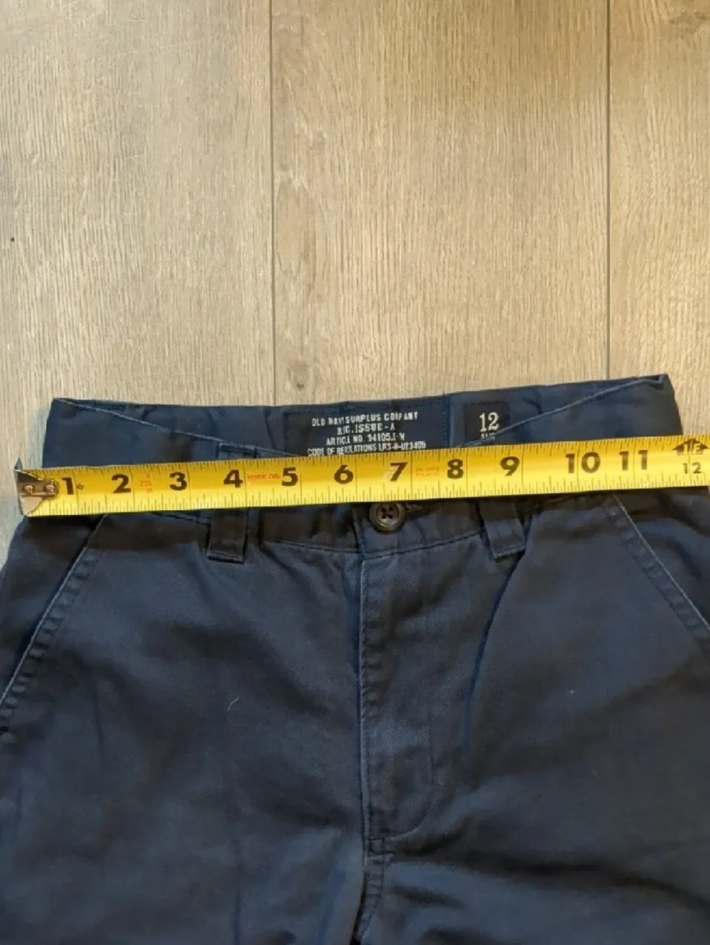 BOYS OLD NAVY VINTAGE WIDE LEG CHINOS (NAVY) SIZE 12 SLIM